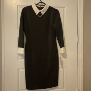 Ivanka Trump Black White Collar Dress